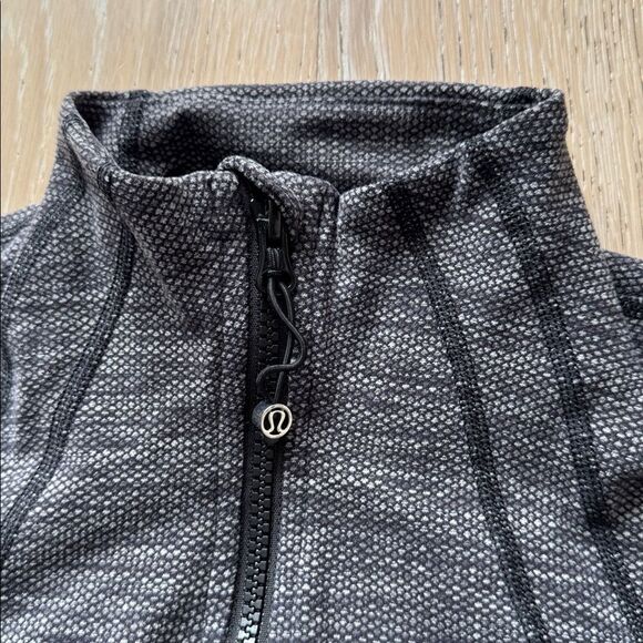 lululemon Define Jacket Luon Jacquard Black/Grey Sz6 - Picture 3 of 10